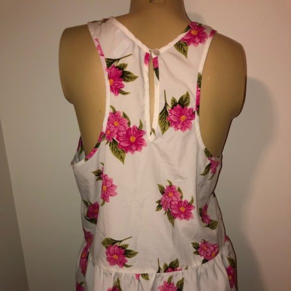 O’Neill pink flower peplum tank top - Picture 2 of 6